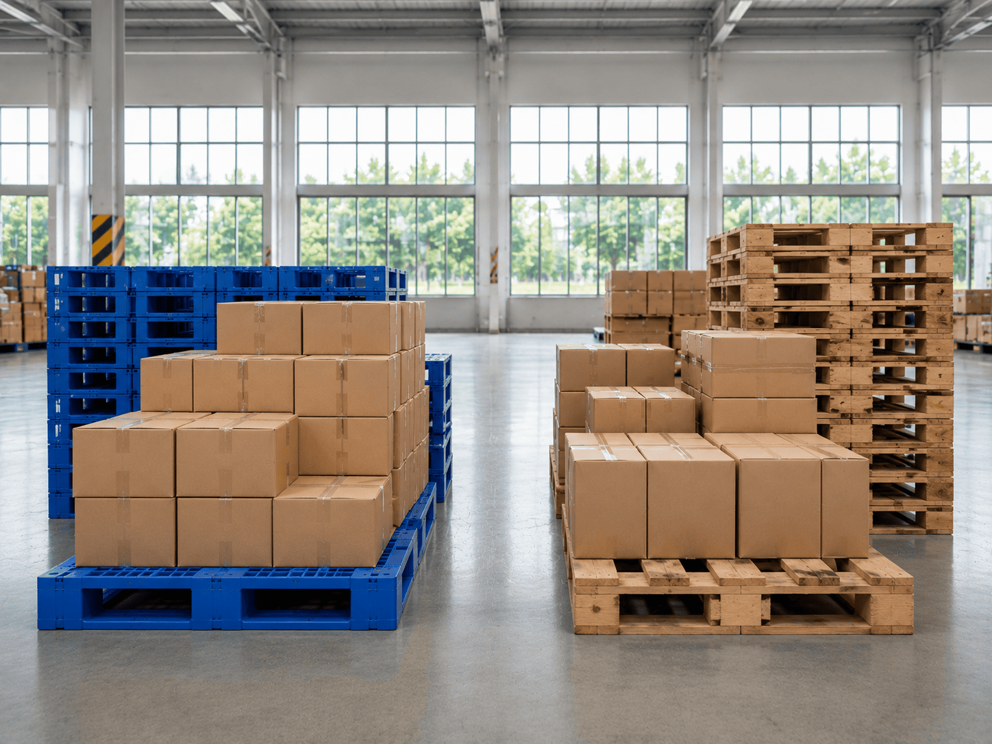 bedanya pallet plastik dan kayu