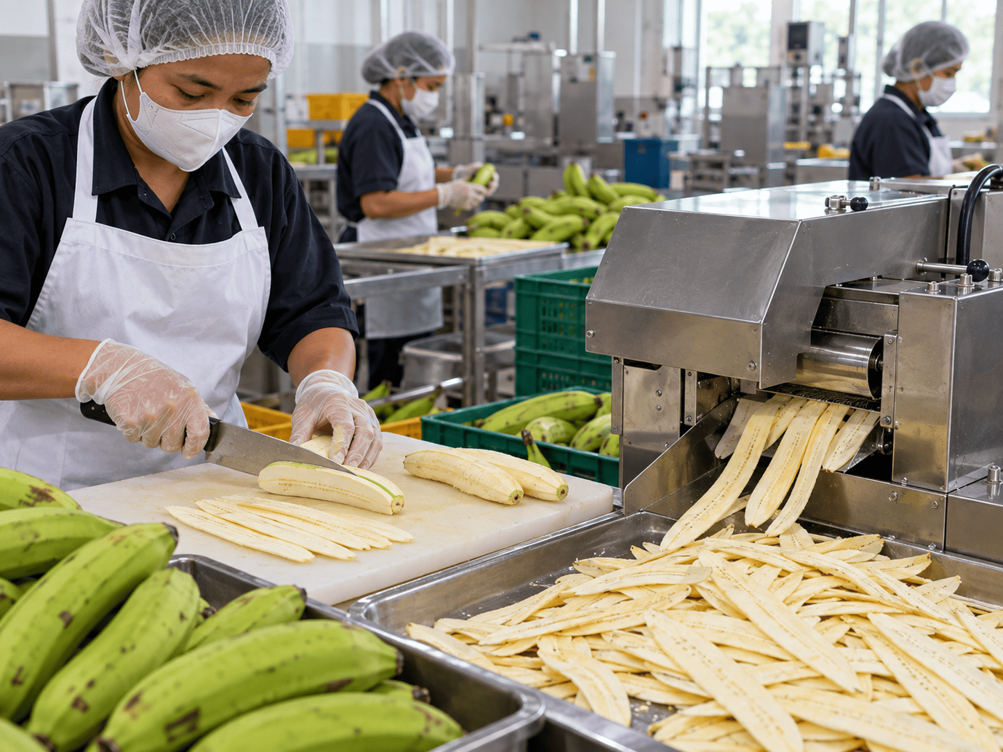 cara mengiris pisang memanjang